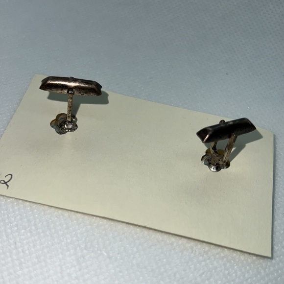 VINTAGE CUFF LINKS STAMPED “STERLING” SILVER WESTERN BRONCO HORSE - Picture 6 of 10